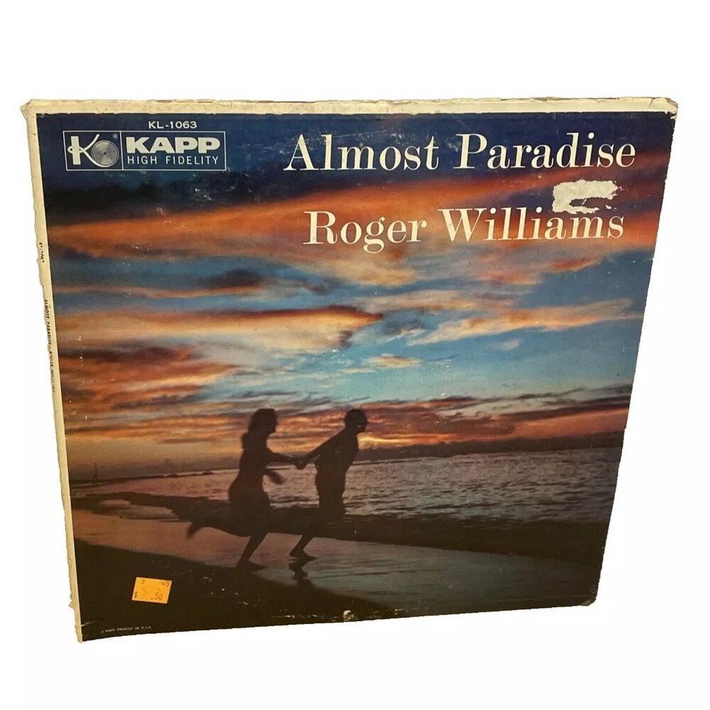 Roger Williams Almost Paradise (Vinyl, 1966) Kapp KL 1063 Good LP Record Album